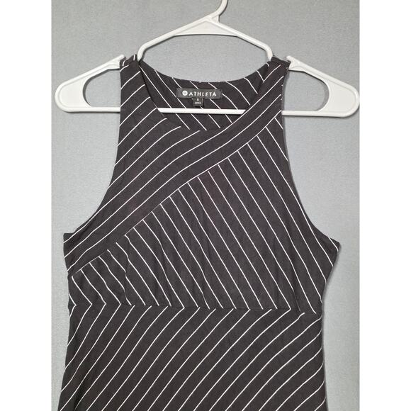 Athleta Santorini Small Dress Striped Modal Casual Travel Beach Flattering - Picture 2 of 7
